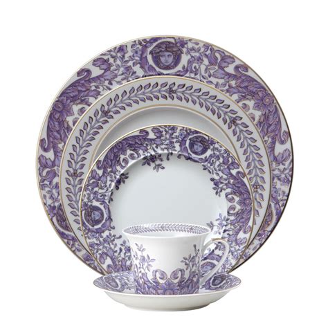 nice purple fine china dishes.